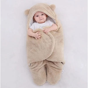 İlin Baby Bebek Dış Kundak, Bebek Battaniyesi, Bebek Uyku Tulumu 75 X80 Açık Krem Renk