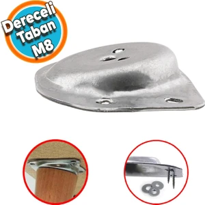 Mobilya Masa Sehpa Ayağı Bağlantı Aparatı Açılı Dereceli Ayak Tabanı Metal