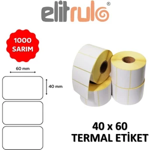 Elit Rulo Barkod Etiketi 40X60 Termal - 1000 Adet