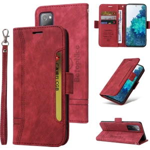 Yihang Boutique Samsung Galaxy S20 Fe Bilek Kayışlı Flip Cüzdan Telefon Kılıfı Pu Deri Kart Yuvası Kılıfı (Yurt Dışından)