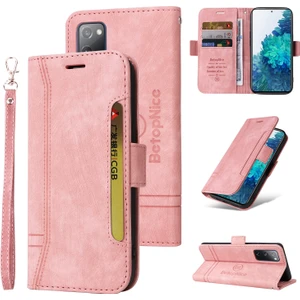 Yihang Boutique Samsung Galaxy S20 Fe Bilek Kayışlı Flip Cüzdan Telefon Kılıfı Pu Deri Kart Yuvası Kılıfı (Yurt Dışından)