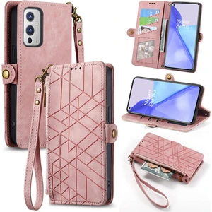 Yihang Boutique Oneplus 9 Cüzdan Kılıf Kelebek Kabartmalı Pu Deri Kickstand Kart Yuvaları Flip Folyo Kapak (Yurt Dışından)