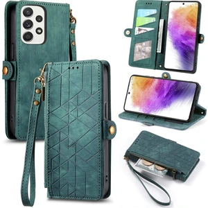 Yihang Boutique Samsung Galaxy A73 5g Cüzdan Kılıf Kelebek Kabartmalı Pu Deri Kickstand Kart Yuvaları Flip Folyo Kapak (Yurt Dışından)
