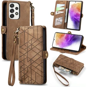Yihang Boutique Samsung Galaxy A73 5g Cüzdan Kılıf Kelebek Kabartmalı Pu Deri Kickstand Kart Yuvaları Flip Folyo Kapak (Yurt Dışından)