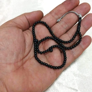 99'luk Mini Oltu 925 Ayar Gümüş Tasarım Namaz Dua Zikir Tesbihi 4 mm