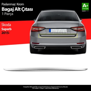 Skoda Superb Krom Bagaj Alt Çıtası 2015 Üzeri