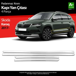 Skoda Karoq Krom Kapı Yan Çıtası 4 Prç. 2017 Üzeri