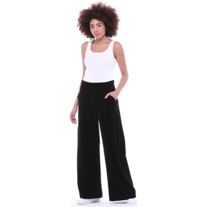 defy's Kadın Kadife Oversize Bol Paça Pantolon Lacivert