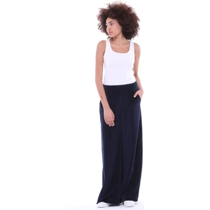 defy's Kadın Kadife Oversize Bol Paça Pantolon Lacivert