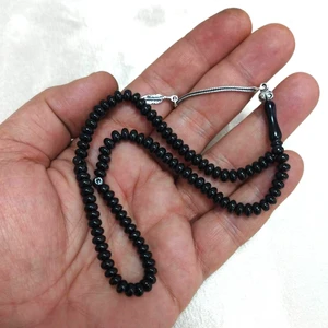 99'luk Oltu 925 Ayar Gümüş Tasarım Namaz Dua Zikir Tesbihi Mini 5,5 x 4 mm