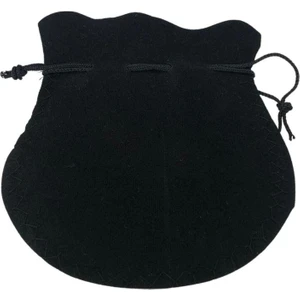 Özer Kutu Kadife Kese Siyah 100 Adet 11X14 Boy Takı, Altın Kesesi (Ipli & Büzgülü)