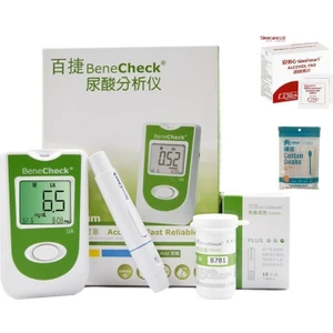 Kit Benecheck Ürik Asit Otomatik Ölçer 10/25 Adet Test Şeritleri ve Lansetler Gut Monitörünün Ürik Asit Ölçümü Için Iğneler Dahil# (Yurt Dışından)
