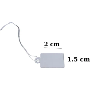 Karton Ipli Beyaz  Etiket 80 Li Midi (1,5 x 2 cm )