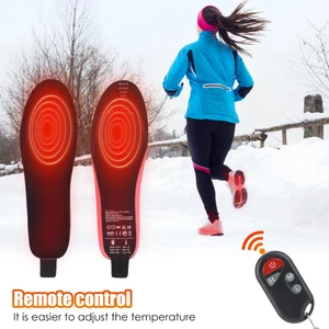 L 41-45 Elektrikli Isıtmalı Tabanlık 3 Vitesli Sıcaklık Ayarı Ayak Isıtıcı Uzaktan Kumanda Şarj ile Açık Hava Spor Şok Emme (Yurt Dışından)