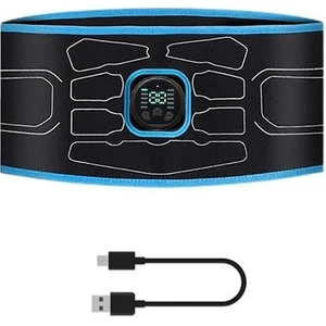 Bir Set Ems Kas Stimülatörü Masaj Abs Trainer Karın Sıkılaştırma Kemeri Karın Bel USB Şarj Edilebilir Vücut Egzersiz Fitness Ekipmanları (Yurt Dışından)