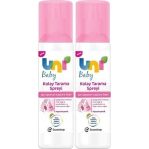 Uni Baby Zor Taranan Saçlara Özel Kolay Saç Tarama Spreyi 200ML x 2 Adet
