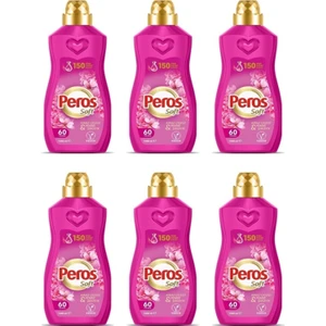 Konsantre Yumuşatıcı Kiraz Çiçeği Pembe Şakayık 1440 ml x 6 Lı Süper Avantaj Paketi