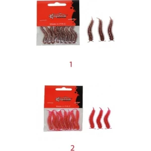 Ajibishi Silk Worm 5.5cm Lrf Silikon Yem 8'li