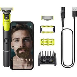 Oneblade 360 ​​yüz + Gövde, 360 Teknolojili Elektrikli Sakal Düzeltici, Tıraş Makinesi ve Vücut Fırçası, 1x 360 Bıçak, 1x 5'i 1 Arada Ayarlanabilir Tarak, 1x Gövde Kiti, (Model QP4631/30)