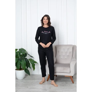 Kışlık Sıcak Tutan Love Nakışlı Pijama Takımı