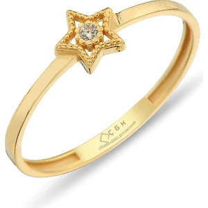 ÇGK KUYUMCULUK Çıtır Yıldız Altın Yüzük