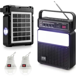 Solar Kamp Lambası Acil Durum Işığı Şarjlı Bt/usb/sd/fm Nns NS-2730LS