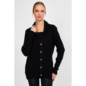 Alexander Gardi Alexandergardı Düğmeli Oversize Selanik Örgü Hırka (E23-6705)