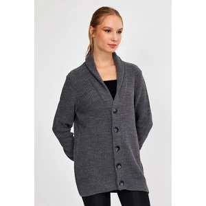 Alexander Gardi Alexandergardı Düğmeli Oversize Selanik Örgü Hırka (E23-6705)