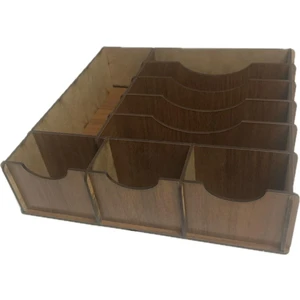 Çekmece Içi Ahşap Para Düzenleyici 25*25*6cm