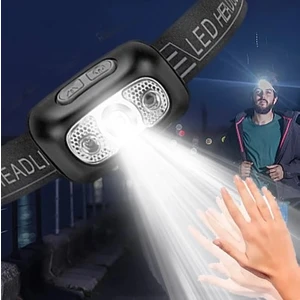 Elite Home Hareket Sensörlü LED Kafa Lambası (Usb Sarjlı ) Avcı  Balıkçı Kamp Kafa Feneri