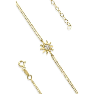 Fiyonk Kuyumculuk 14 Ayar Altın Güneş Detaylı Bileklik