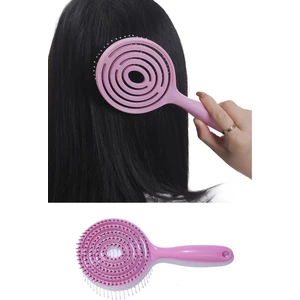 Lolipop Tarak 3 Boyutlu Saç Açma Tarama Fırçası Kuaför Tarak Fırça Saç Açma Mor XLT863