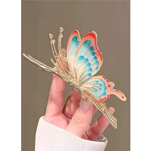 Yeni Lüx Kelebek Metal 11 Cm Mandal Toka