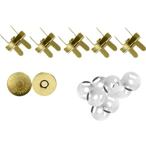 Mıknatıslı Yuvarlak Çanta Çıtçıtı Örgü Çantaya Mıknatıslı Çıtçıt Altın Rengi -18Mm Çap