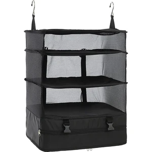 Seyahat Bagaj Organizatör Taşınabilir Seyahat Rafları Çanta Bavul Ambalaj Kare Katlanabilir Askılı Dolap Saklama Çantası (Yurt Dışından)