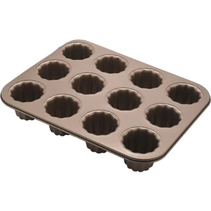 Canele Kalıp Kek Tavası, 12 Gözlü Yapışmaz Cannele Muffin Bakeware Fırın Pişirme Için Cupcake Tavası (Şampanya Altın) (Yurt Dışından)