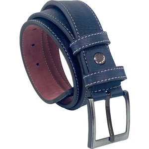 Süzer Deri Lacivert Çocuk Boy Suni Deri Dikişli Model 3 cm.lik Garson Klasik Kemer - G5-23EK