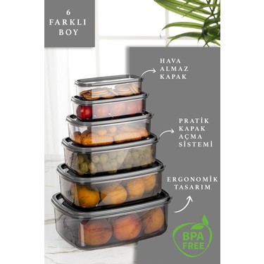 Meleni Home 18'li Sweet Box Saklama Kabı Seti - Dikdörtgen Fiyatı