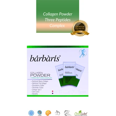 Barbaris Kolajen Powder Three Peptıdes Complex (BALIK-SIĞIR-TAVUK) Tip 1-2-3 // 30