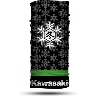 kawasaki Desenli Motorcu Boyunluğu Buff Bandana Saç