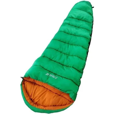 SQUARE Mumya Tipi Uyku Tulumu -15°C Konfor Sıcaklığı Yeşil Renk Açık Hava Kullanımı