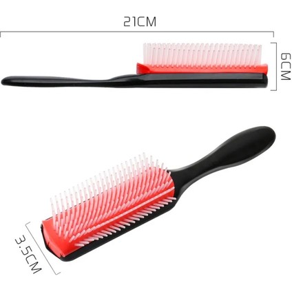 1 Adet Color6 4 Renk 9-Satır Denman Fırça Kadın Dolaşık Açıcı Şekillendirici Saç Fırçası Saç Derisi Masaj Salonu Kuaförlük Düz Kıvırcık Islak 4c Saç Tarak (Yurt Dışından)