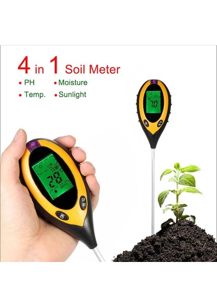ZK30 3/4 In 1 Toprak Ph Ölçer Toprak Test Cihazı Ph Nem Ölçer Sıcaklık Güneş Işığı Yoğunluğu Ölçüm Analizi Asitlik Alkali (Yurt Dışından) fiyatları