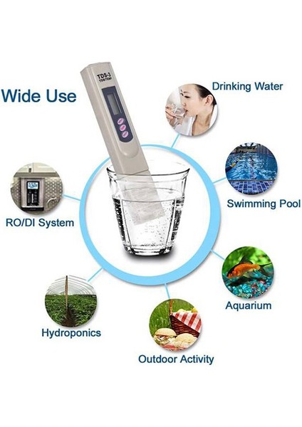 3 Adet Tds Ölçüm Aracı Tds Ec Test Cihazı + Ph Metre Su Asit Test Cihazı Kalite Testi (Yurt Dışından) fiyatları