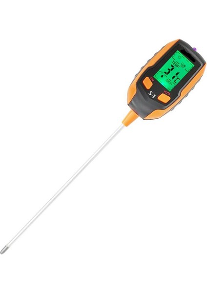 Yükseltilmiş Toprak Ph Ölçer, 4'ü 1 Arada Toprak Test Cihazı Nemi, Dijital Bitki Termometre Testi, Nem Ölçer Işığı ve Ph Test Cihazı (Yurt Dışından)