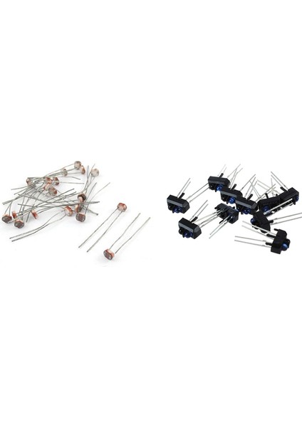 30 Adet Parça: 20 Adet 50-100K Ohm Fotodirenç Fotoğraf Dirençleri Işığa Bağımlı Direnç ve 10 Adet TCRT5000L TCRT5000 Yansıtıcı Optik Sensör Kızılötesi Ir Anahtarı (Yurt Dışından)