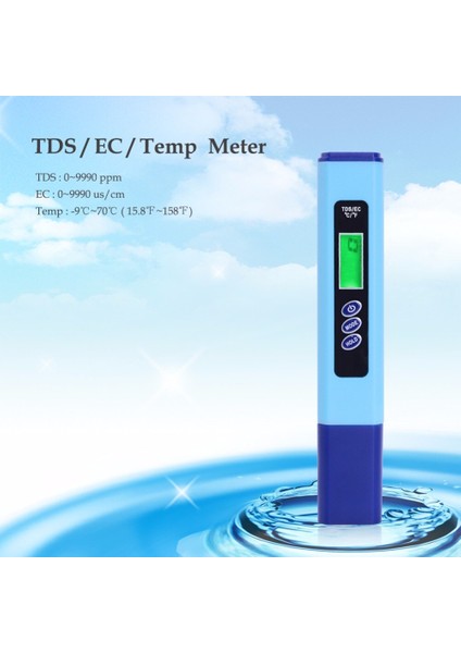 Yeni 3 In 1 Dijital Ec Metre Test Cihazı EC-936 Tds Test Cihazı Sıcaklık Ölçer Kalem Iletkenlik Su Kalitesi Ölçüm Aracı Opp Çanta (Yurt Dışından)