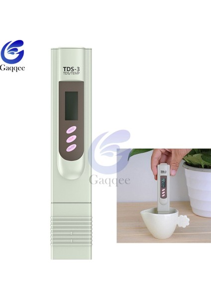 Tds Ec Metre Sıcaklık Test Cihazı Kalem 3 In1 Fonksiyonu Iletkenlik Su Kalitesi Ölçüm Aracı Tds&ec Test Cihazı 0-9990PPM 15% (Yurt Dışından)