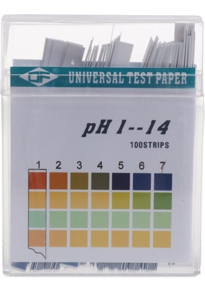 100 Şerit 1-14 Ph Alkali Asit Göstergesi Kağıt Su Tükürük Turnusol Test Kiti (Yurt Dışından)