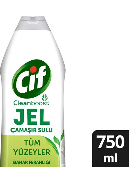 Jel Yüzey Temizleyici Tüm Yüzeyler İçin Çamaşır Suyu Katkılı Bahar Ferahlığı 750 ML